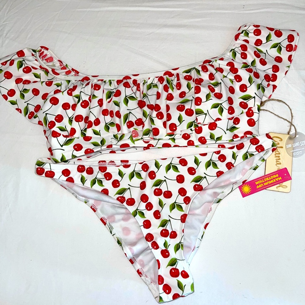 Cabana del Sol Ruffled Off the Shoulders Bikini